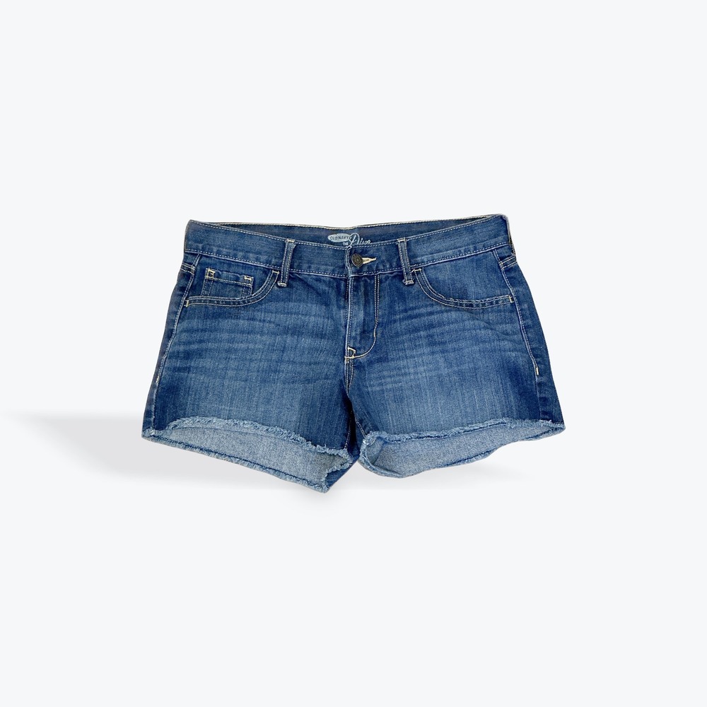 Old Navy Diva Shorts Womens 4 Mavericks Medium Wash Blue Denim Frayed Cut Off 3"